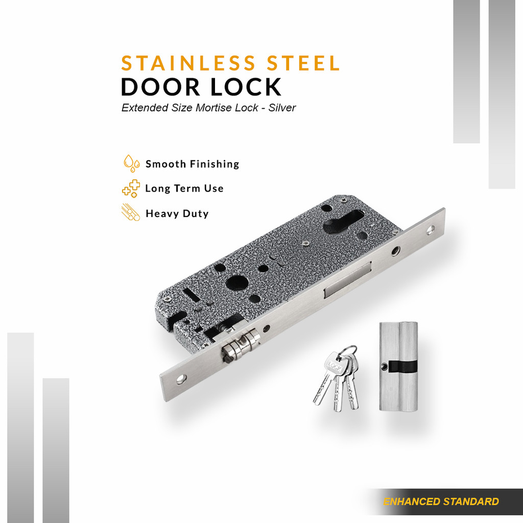 Bodi Pelor Kunci Pintu Tanam Silinder Stainless Steel Besar