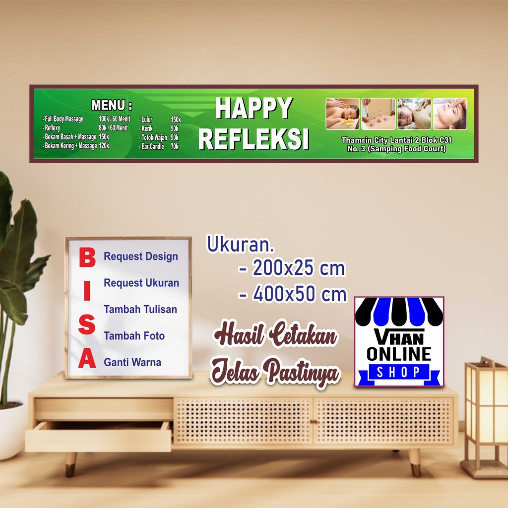 Backdrop Spanduk Banner Jasa Pijat Atau Bekam Keren