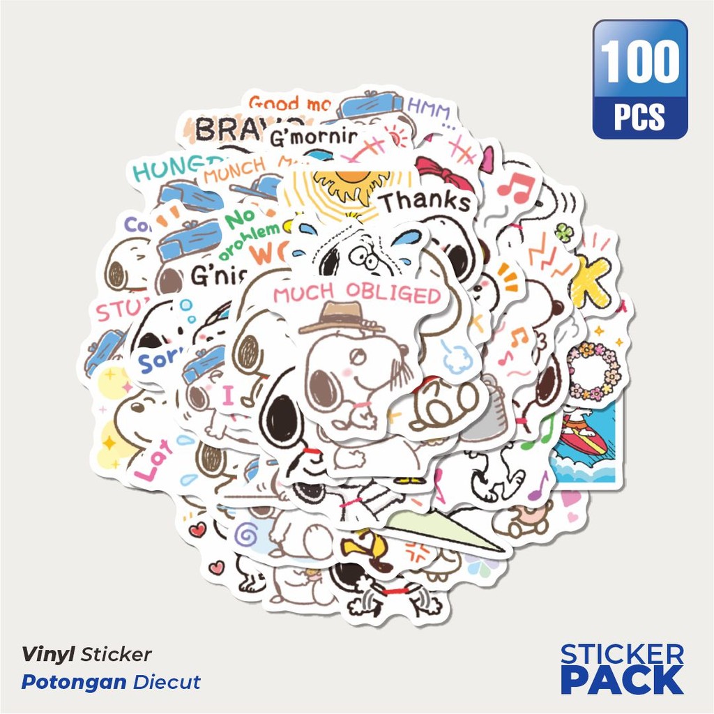 

Terbaru! 50 pcs Stiker Kartun Snoopy V18 Dekorasi Lucu Kreatif untuk Notebook, Skateboard, HP