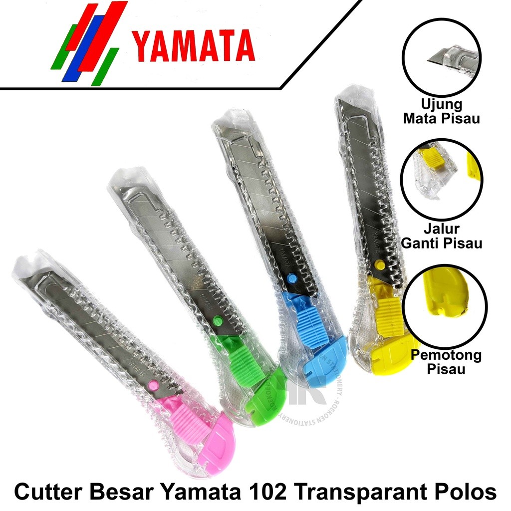 

Yamata Cutter Besar 101 (18mm) Transparant Polos