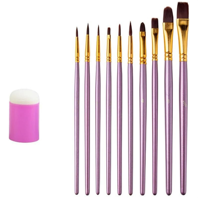 

75STO-Oil Painting Tool 15-Piece Set Special-Shaped Scraper Palette Sponge Seal Wooden Tip Flat Round Water Chalk