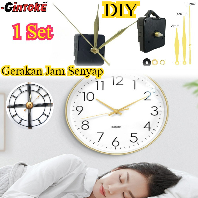 Original Gerakan Jam Senyap / Jam Senyap DIY/Mesin Jam Dinding Seiko Original/Mesin Jam Dinding Quar