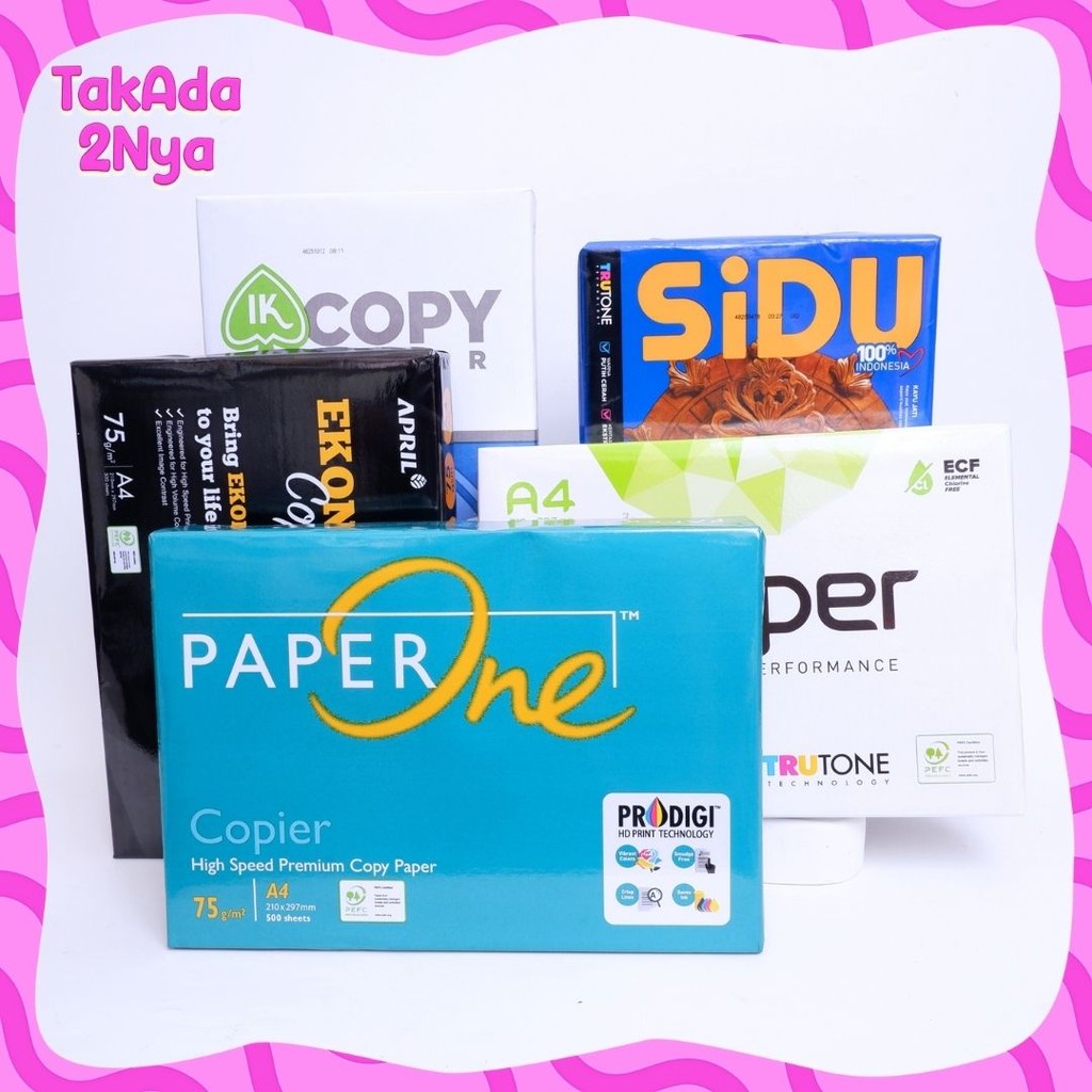 

Kertas HVS Fotocopy & Print A4 1 Rim Isi 500 Lembar 70 75 GSM