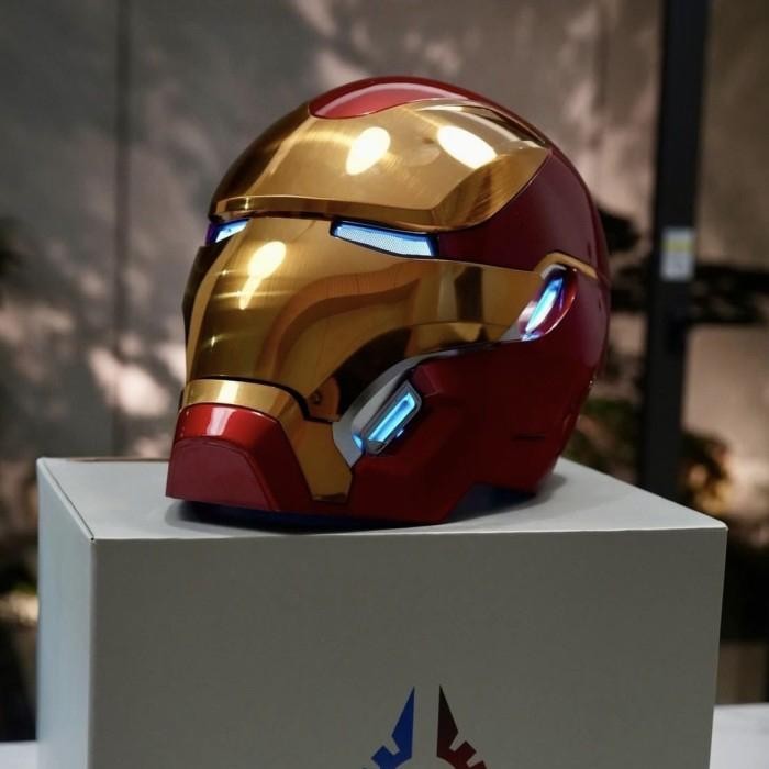 "TNKSYU" - SALE Iron Man Mark 50 MK50 Gold Voice Control Wearable Helmet 1/1 Ironman Helm