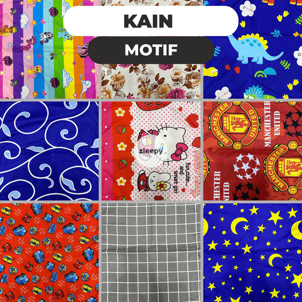Kain Motif Bahan Katun Polymicro Disperse -  Bahan Disperse Kain Motif