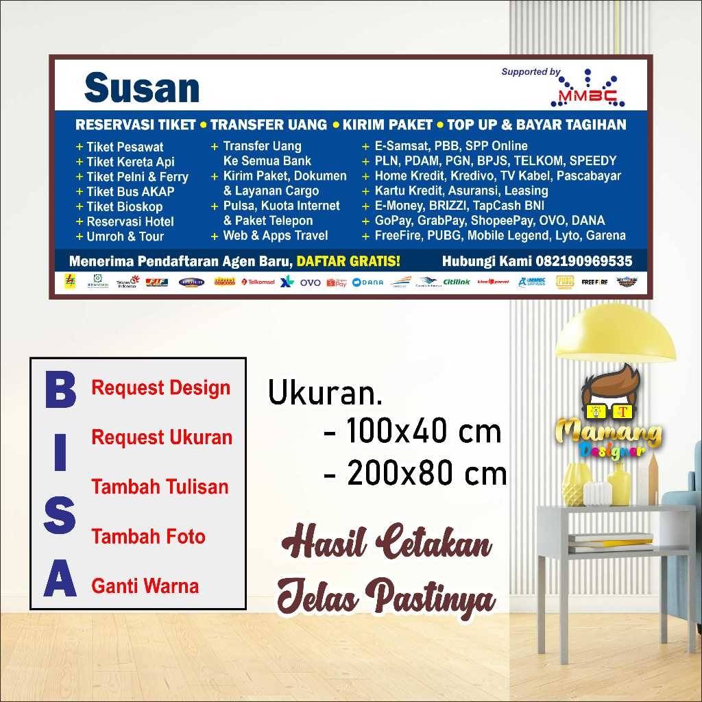 Cetak Banner Spanduk Keren Untuk MMBC atau Mitra Ekspedisi bb Tebal