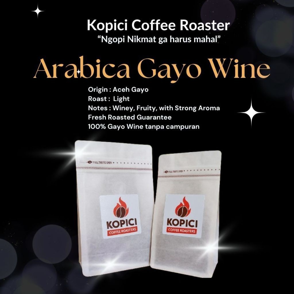 

KOPICI Kopi Arabika Gayo Aceh Wine Medium Roast. Single Origin.