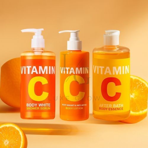 Scentio VITAMIN C After Bath Body Essence Serum + Lotion + Shower Gel