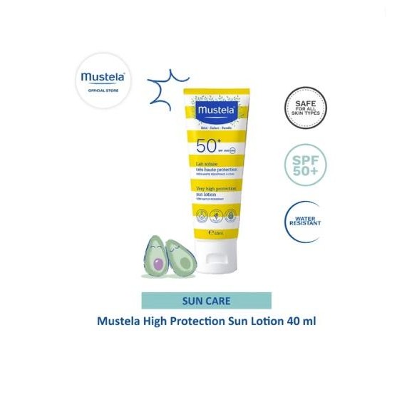 Mustela Sun lotion 40ml SPF 50+ - Sunblock Bayi Anak 40 ml SPF50