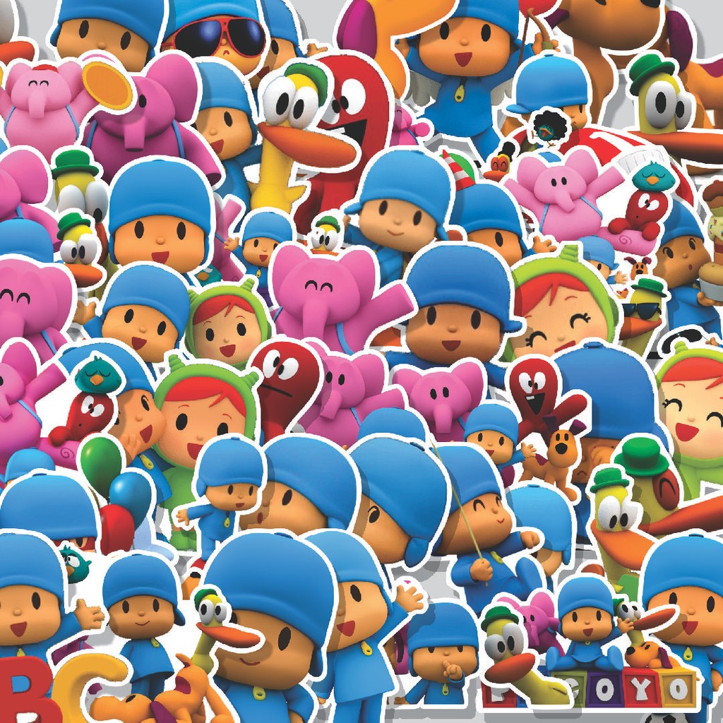 

Stiker Cutting Pack Stiker Kartun Pocoyo Circus Isi 100Pcs Series Aesthetic Lucu Keren Untuk Koper Bahan Vynil
