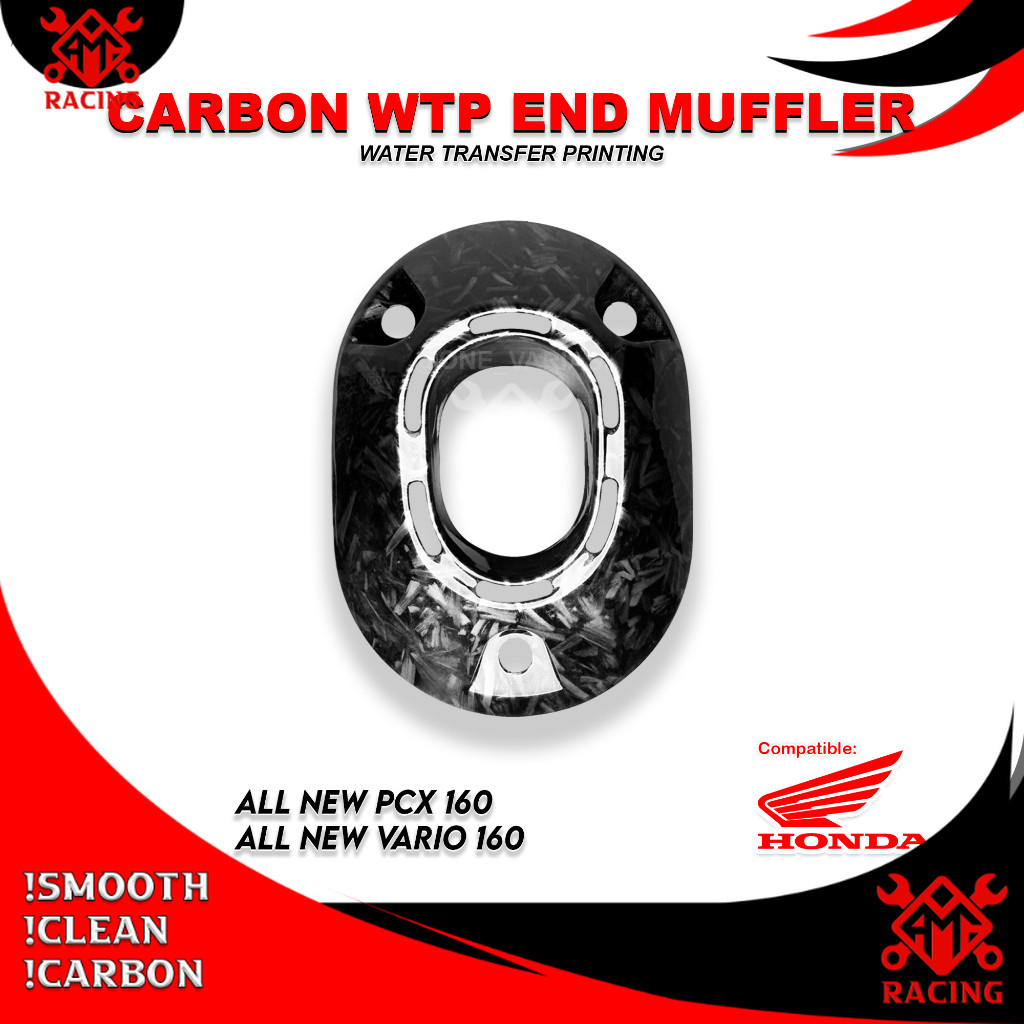 AHM_RACING - TUTUP MONCONG KNALPOT PCX 160 VARIO 160 CARBON FORGED / CORONG KNALPOT PCX VARIO 160 PA