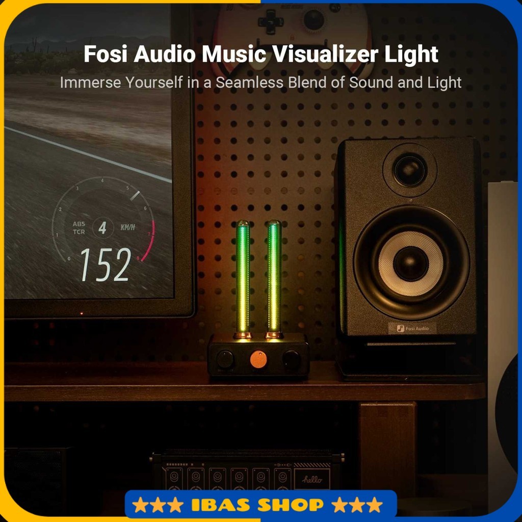 Fosi Audio LED Bar Music Rhythm Visualizer Ambient Light Desktop RGB - AH-01A