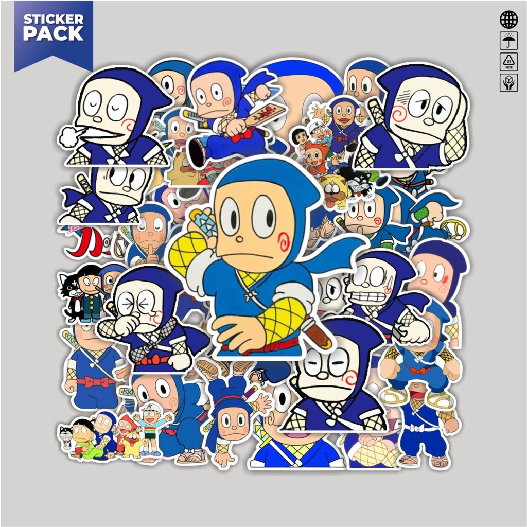 

[100PCS]Stiker Pack Stiker Kartun Ninja Hattori Aesthetic Vinyl Anti Air Dekorasi Sticker Laptop Buku Journal Koper Helm Casing HP Gitar Helm Skateboard