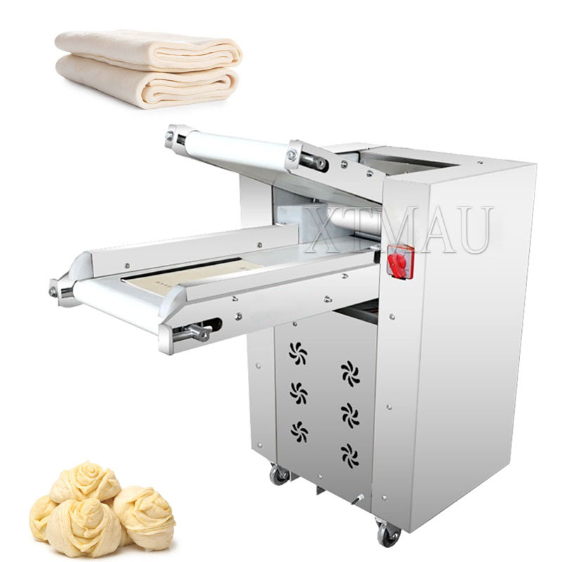 Electric Dough Sheeter Pastry Press Machine Stainless Steel Pizza Dough Roller Sheeter