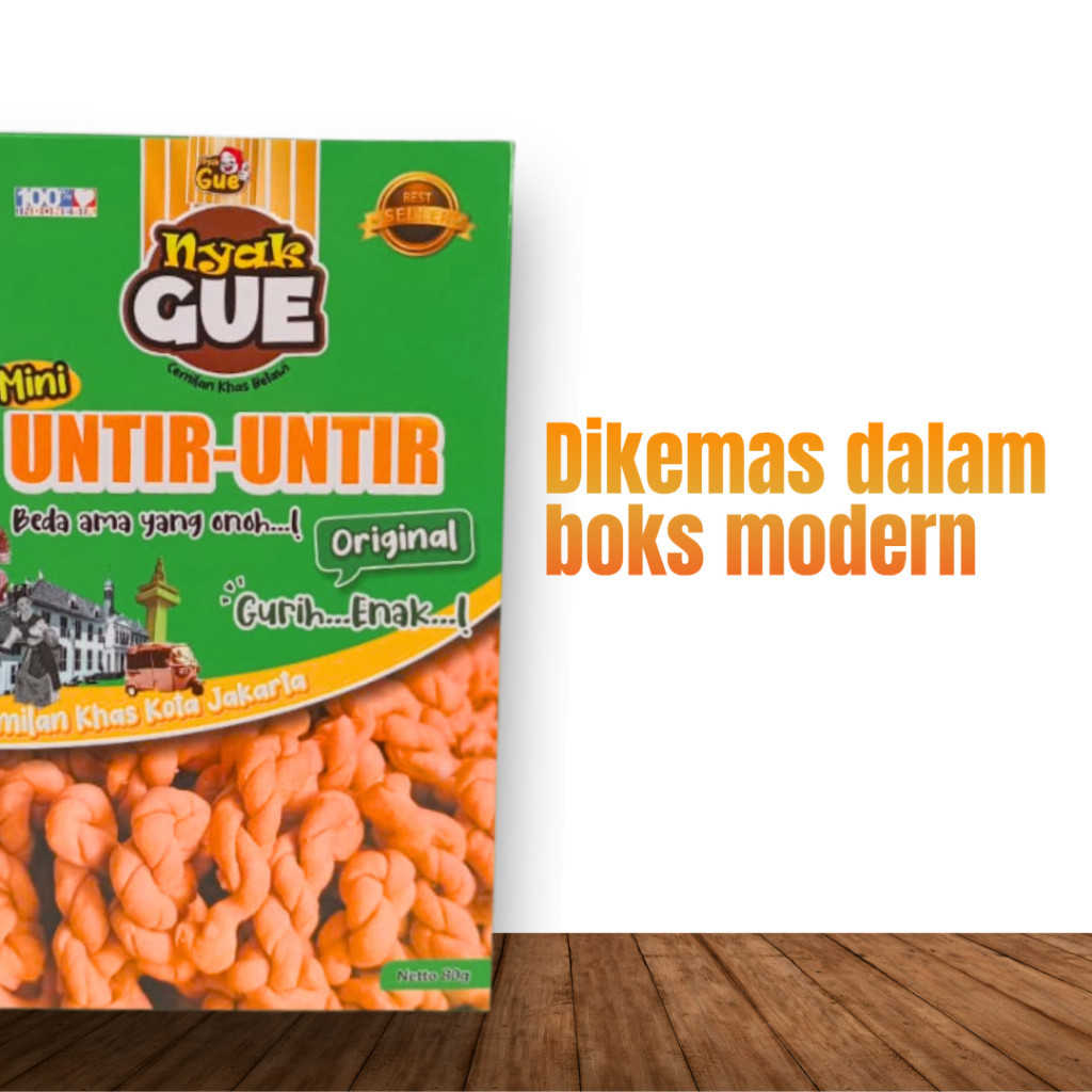 

Untir-untir Kue Khas Betawi Oleh-Oleh Jakarta Snack Merk Nyak Gue POOJ