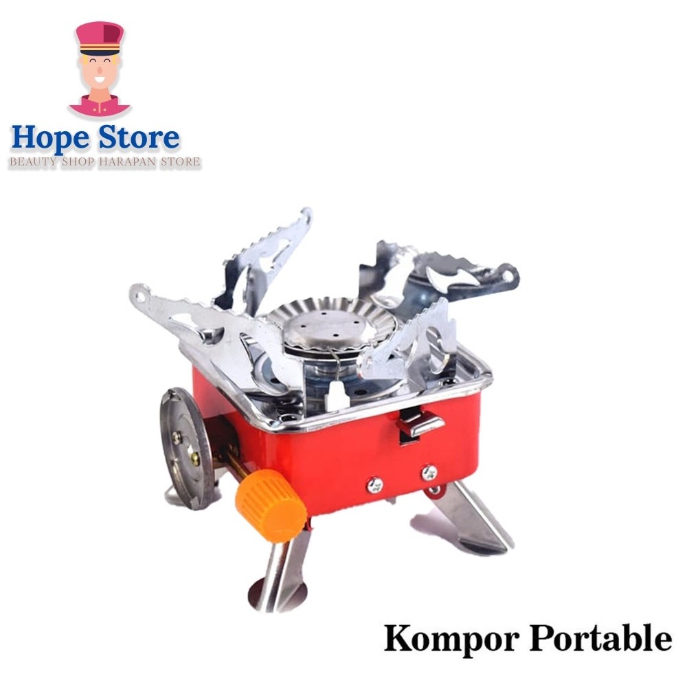 HOPE STORE - Kompor Camping Gas Kotak Mini Portable Stove Gas Kompor Portable / Kompor Mini Portable
