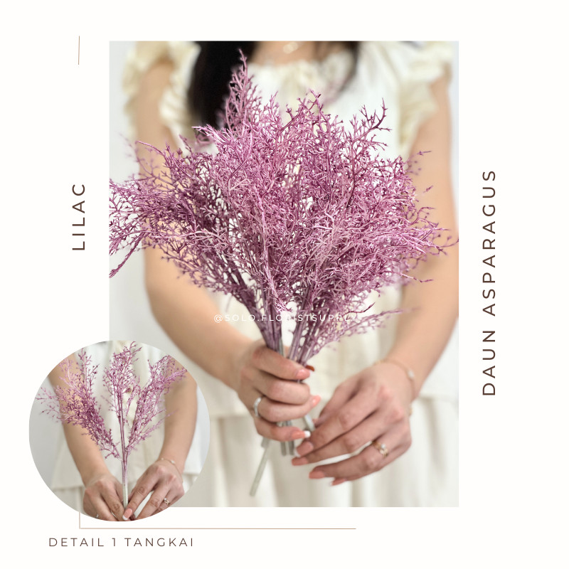 DAUN ASPARAGUS 1 Pcs Misty Pine Leaf X5 Daun Cemara Asparagus Artificial Hiasan Kamar Tidur Ruang Ta