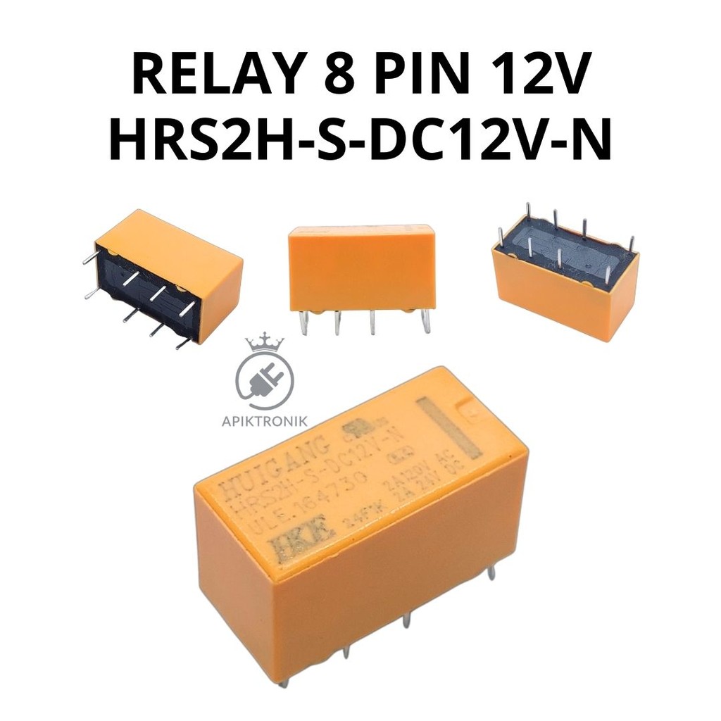 Relay 8 Pin 12V HRS2H-S-DC12V-N – Relay 12 Volt 8 Kaki