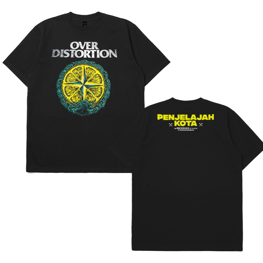 T-Shirt Band Over Distortion Penjelajah Kota