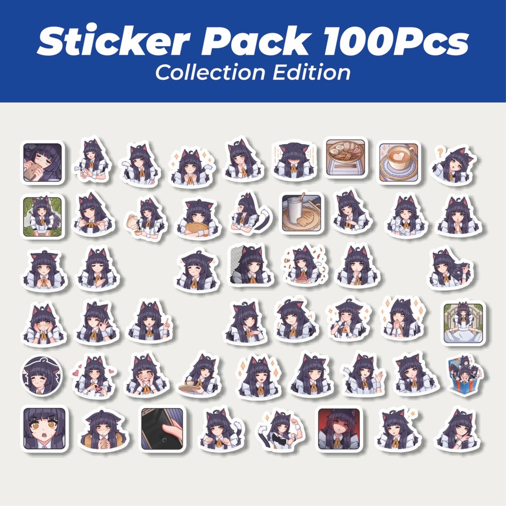 

Hot Stiker Funny Character Acla The Cat Girl Maid Lucu Anti Air Stikers Berperekat Waterproof Sticker Decal Buat Motor Helm Buku Journal Koper Casing HP Laptop Botol Minum
