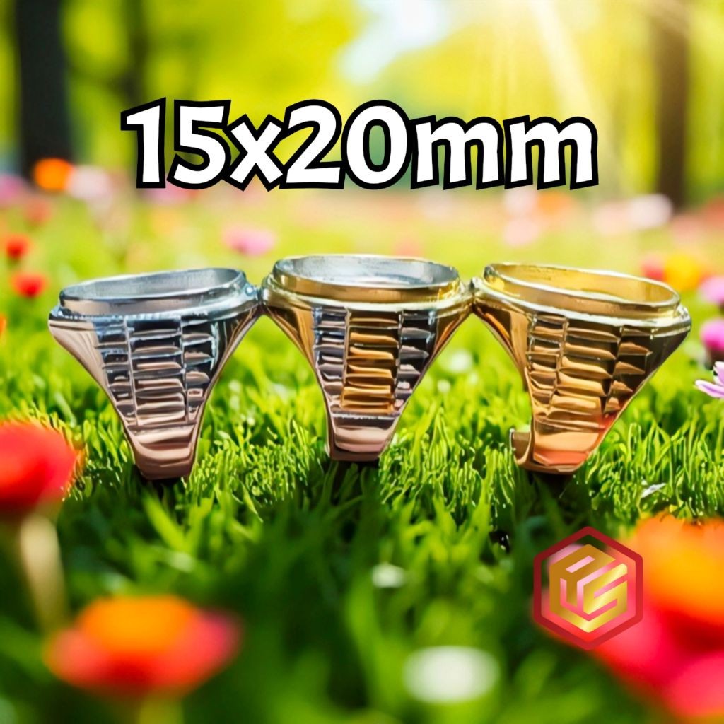 [HS] Ikatan Cincin Titanium Tanam 15x20mm -5