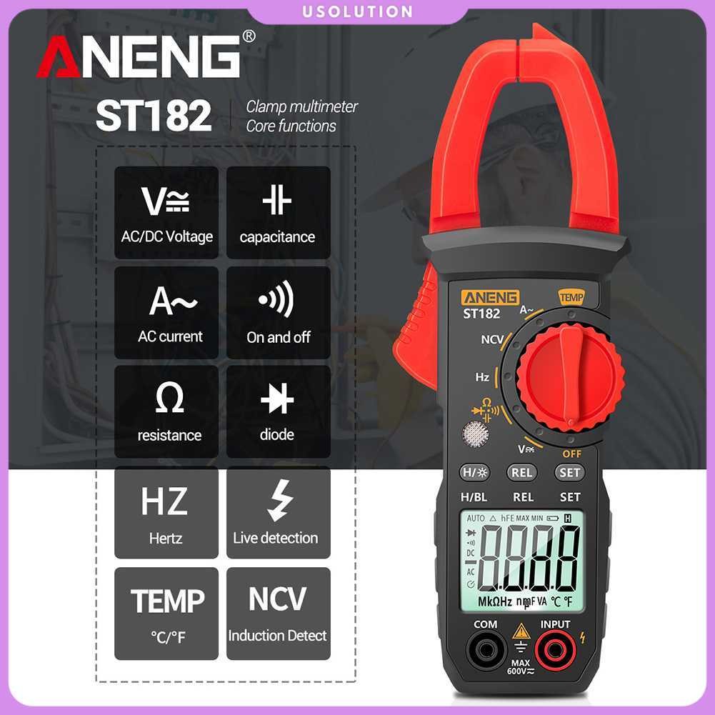 ANENG Digital Multimeter Voltage Tester Clamp Meter Auto Shutdown - ST182