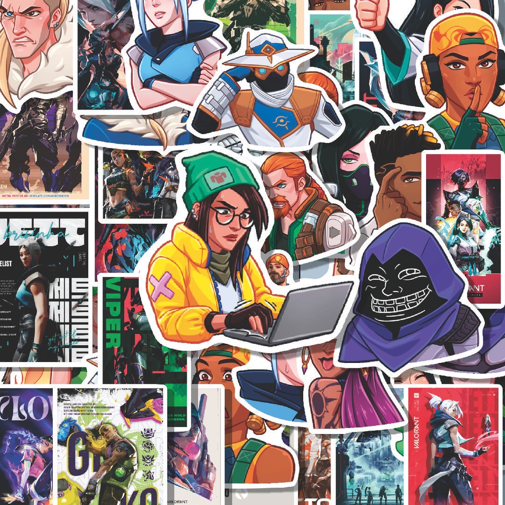 

100PCS Lucu Stiker Valo Boys Stiker Aesthetic Stiker Anti Air Stikers Berperekat Waterproof sticker decal buat Motor Helm Buku Journal Koper Casing HP Laptop Botol Minum Hadiah anak