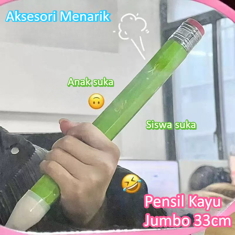 

Pensil Kayu Jumbo 33cm - Aksesori Menarik untuk Ruang Belajar Anak