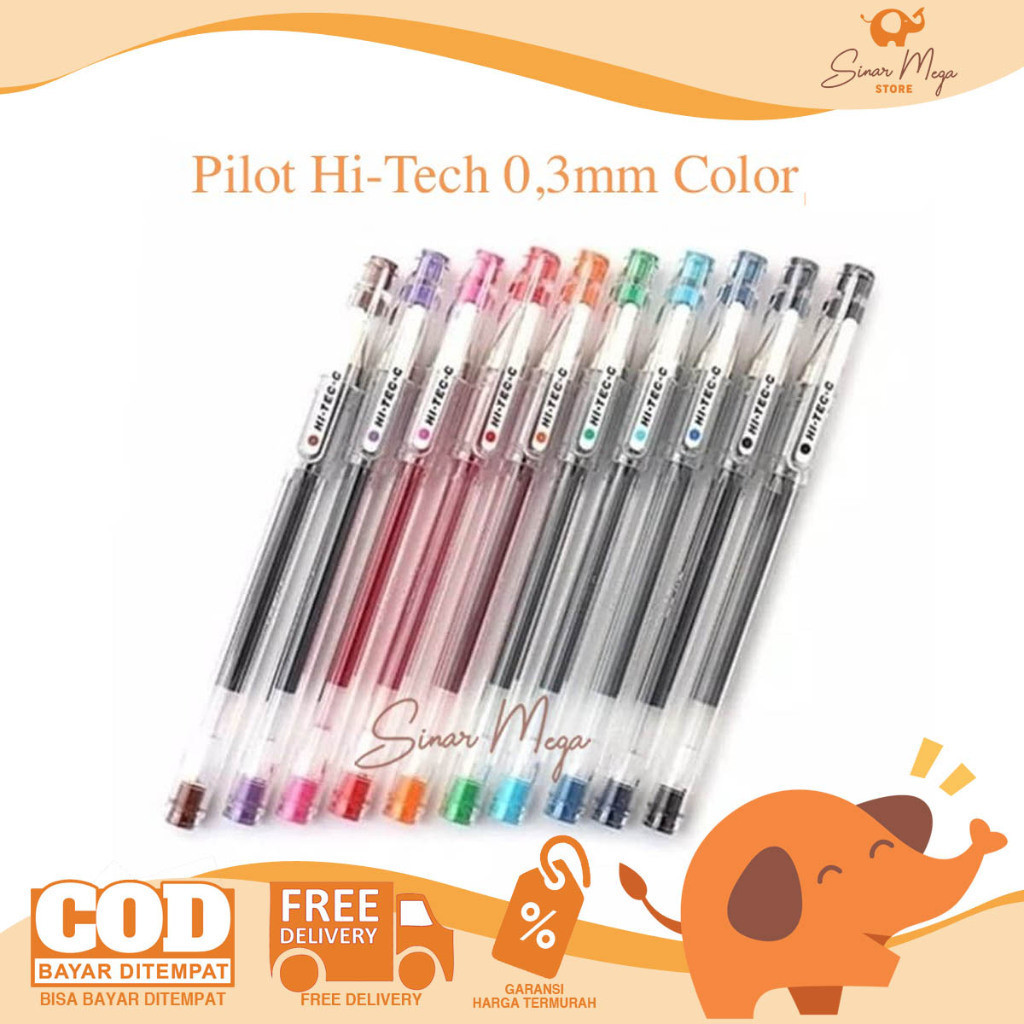 

Pilot Pulpen Hi Tec 0.3mm Color Warna / Hi-Tec-c Hi Tech