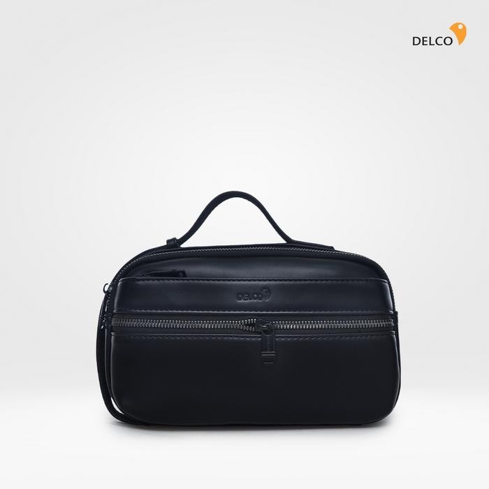 ORIGINAL Tas Pria Delco by Elizabeth Clutch 0716-0852 - Black