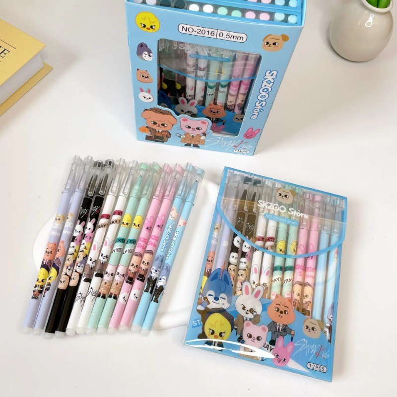 

SKZOO doll High appearance level Erasable pen New street children cute cartoon neuter pen