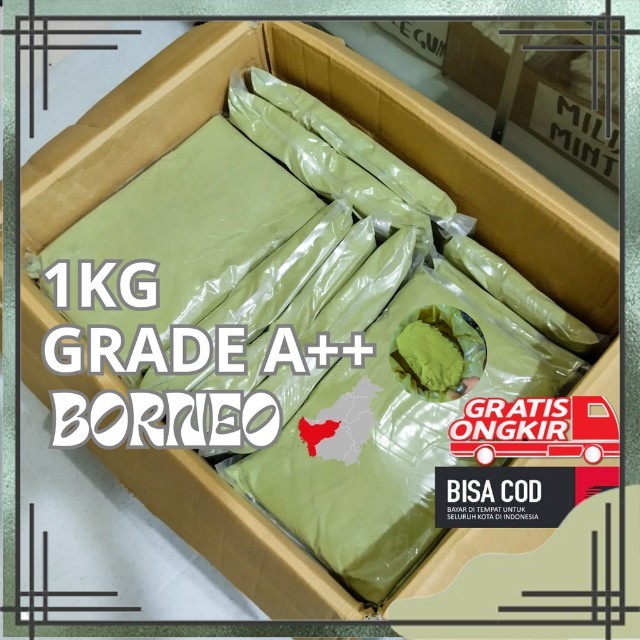 

kraton Purik Kherhathoum green hijau super Teh Kopi Alam Kalimantan A+++(S+) 1kg