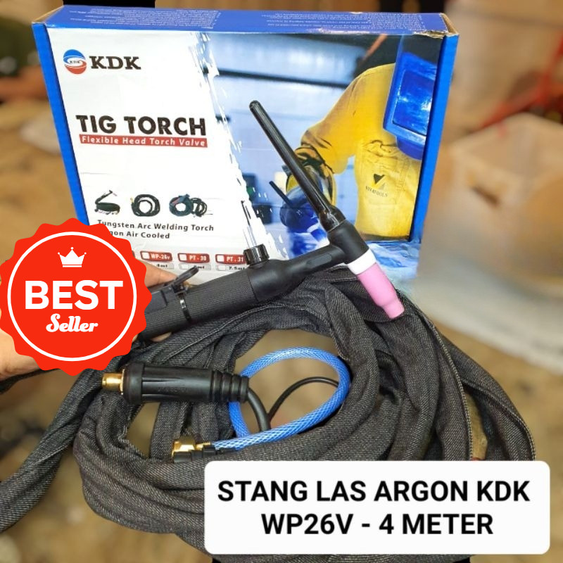 STANG LAS ARGON WP26V - 4 METER / TIG TORCH LAS ARGON WP26 V - 4M / STANG LAS TIG ARGON WP26 WP26V