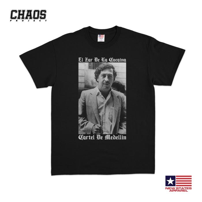 (COD) PABLO ESCOBAR - CARTEL DE MEDELLIN | MERCH T SHIRT - Hitam, S
