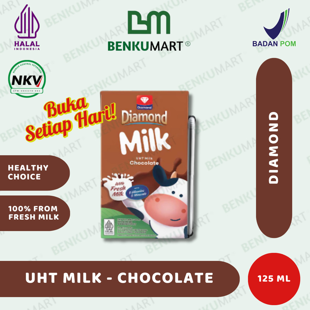 

Diamond UHT Milk Chocolate (125 ml) | Susu UHT Kecil Cokelat 125 ML