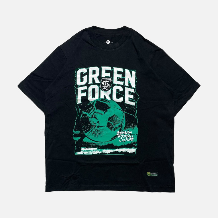 HOT 【COD】 Kaos Oversize Persebaya Green Force - Persebaya Official Merchandise Fashion T-shirt