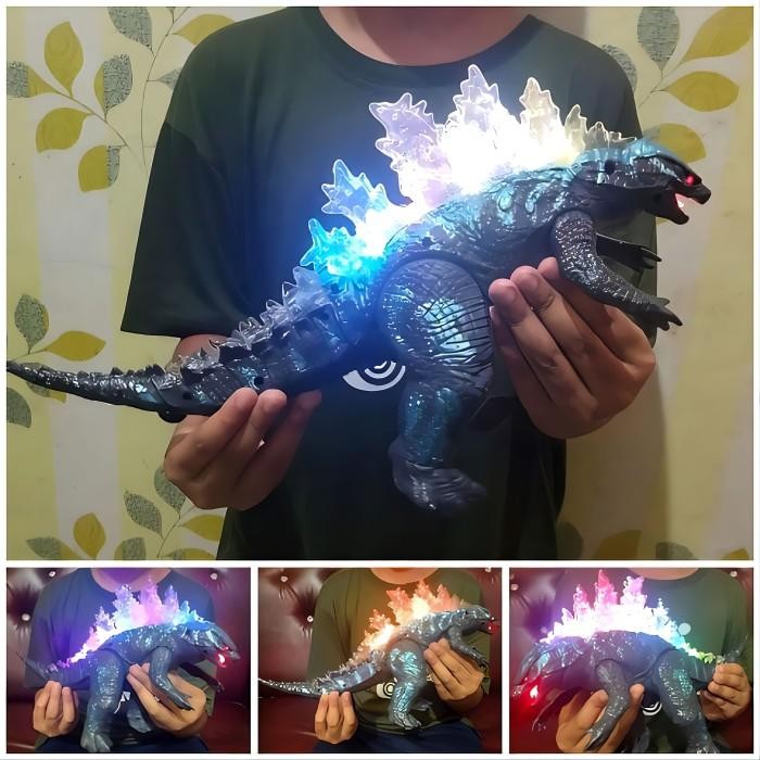 Promo Mainan Godzilla Besar Nyala Baterai Jalan Lampu Dan Suara Dinosaurus