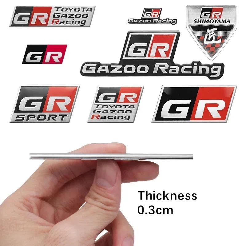 1Pcs 3D Aluminum Car Styling GR Sport/GR Logo Emblem Auto Body Trunk Sticker For Toyota 86 C-HR RAV4