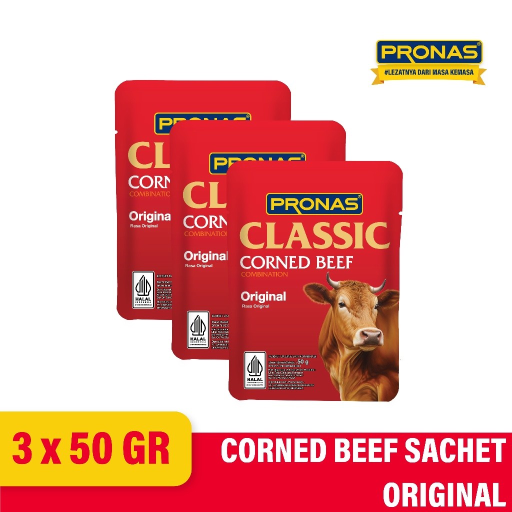 

Pronas Kornet Sapi Sachet Original 50 g bundling (3 pcs)