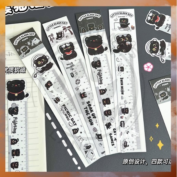 

MUMUSLAND Penggaris Plastik 15cm Anak Wild Cat Karakter Lucu Alat Tulis Sekolah / Lucu Ruler S-AT042