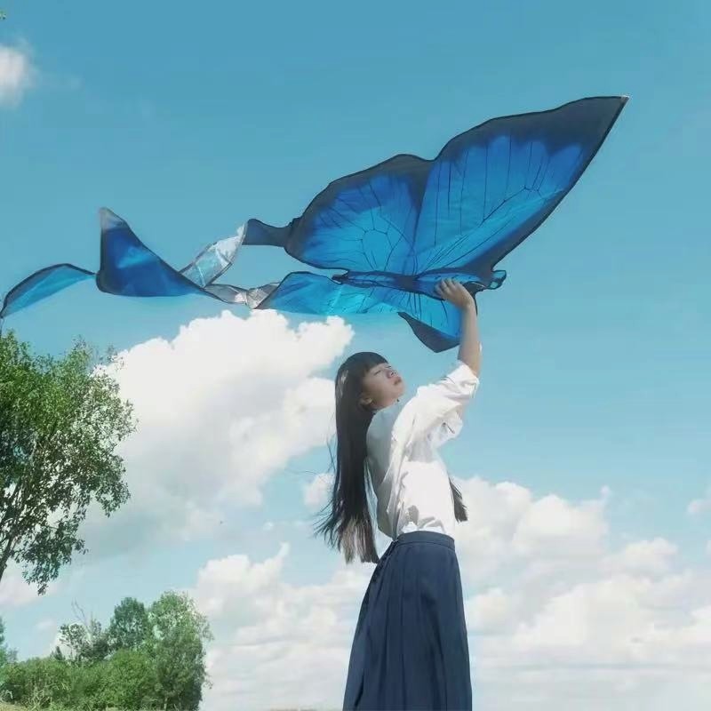 Butterfly kite flying for kids kites factory toy sports wind kite gel blaster Air bounce spinning bo