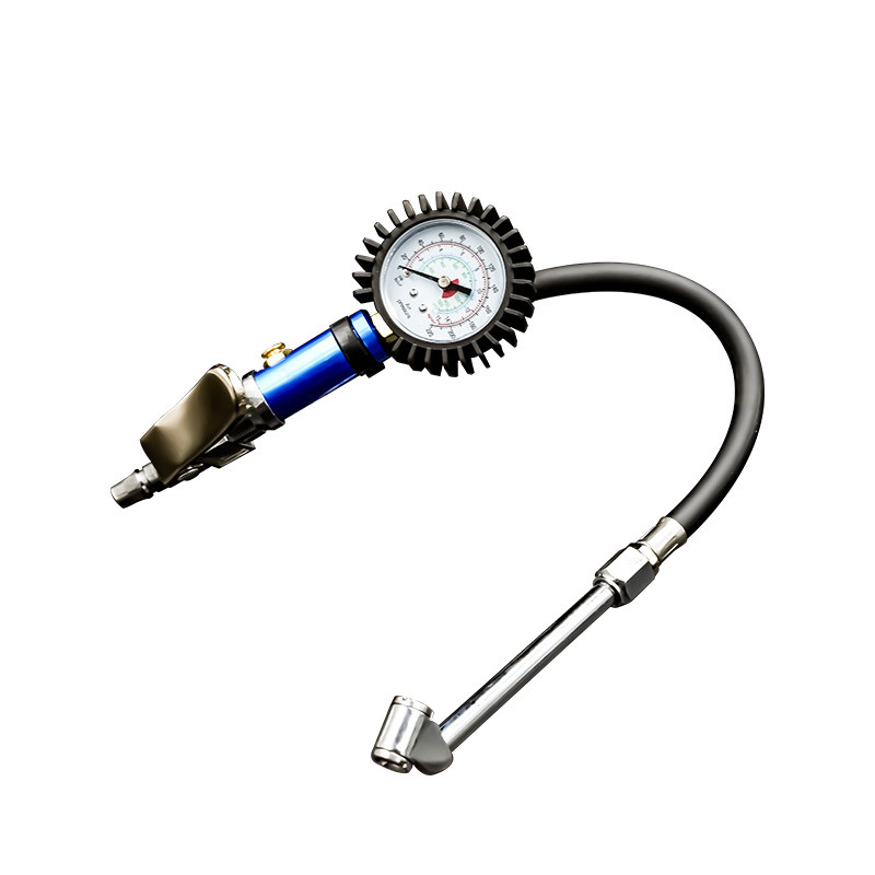 Inflator Gun Tire Inflator Gauge Pump Gun 12  Self clamping Tire Inflator with Air Pressure Gauge an