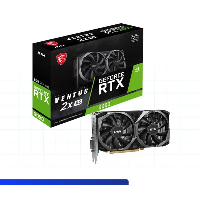 VGA MSI GeForce RTX 3050 VENTUS 2X XS 8G OC GDDR6 - 8GB DDR6