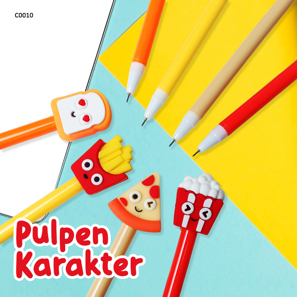 Pulpen Bolpen Karakter Lucu Aesthetic / Pulpen Gel Lucu C0010