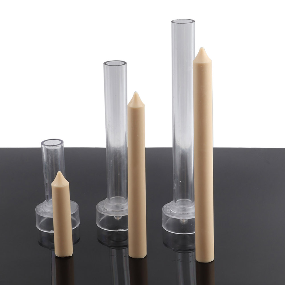 

DIY Church Candle Mold 3D Long Pole Cylinder Candle Making Kit Acrylic Plastic Molud Candlelight Dinner Candles Home Decor