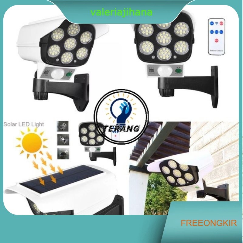 lampu solar 77 LED waterproof solar motoin sensor light outdoor lampu solar led