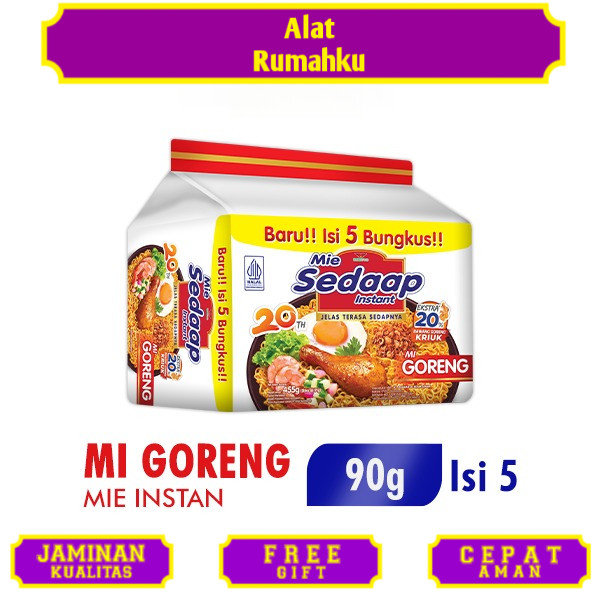 

Sedaap Mie Instan Goreng Isi 5 Bag 90 gr