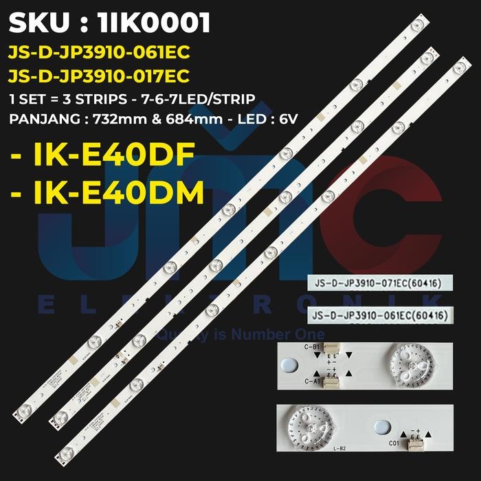 WP99 Backlight TV IKON 40 Inch IK-E40DF IK-E40DM