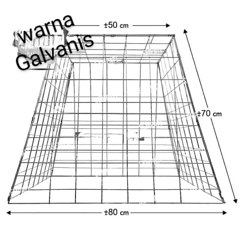 KANDANG / KURUNGAN AYAM PIRAMIDA GALVANIS
