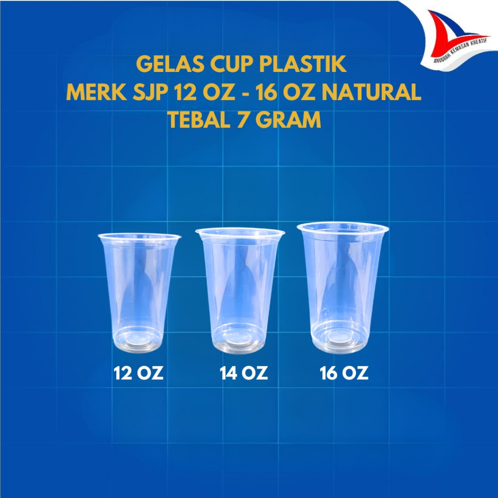 Gelas Sjp 12 Oz 14 Oz 16 Oz Nat Tebal 7 Gram Gelas Minuman Gelas Starindo Isi 50 Pcs